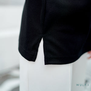 Wulfi Casual Dan Olahraga Atasan Kaos Wanita Oversize Pocket Black