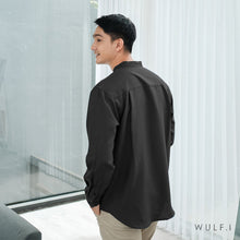 Muat gambar ke penampil Galeri, Wulfi Atasan Kemeja Pria Koko Shirt Long Sleeve Black
