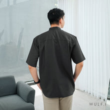 Muat gambar ke penampil Galeri, Wulfi Atasan Kemeja Pria Koko Shirt Short Sleeve Black
