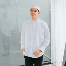 Muat gambar ke penampil Galeri, Wulfi Atasan Kemeja Pria Koko Shirt Long Sleeve White
