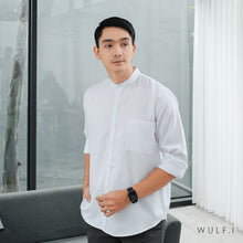 Muat gambar ke penampil Galeri, Wulfi Atasan Kemeja Pria Koko Shirt Long Sleeve White
